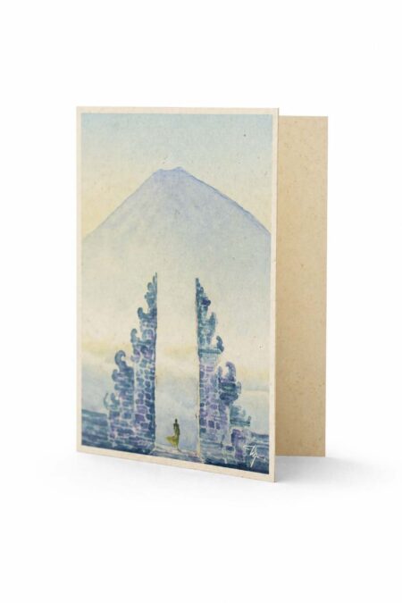 Pura Gunung Lempuyang, Bali, Watercolor Artwork