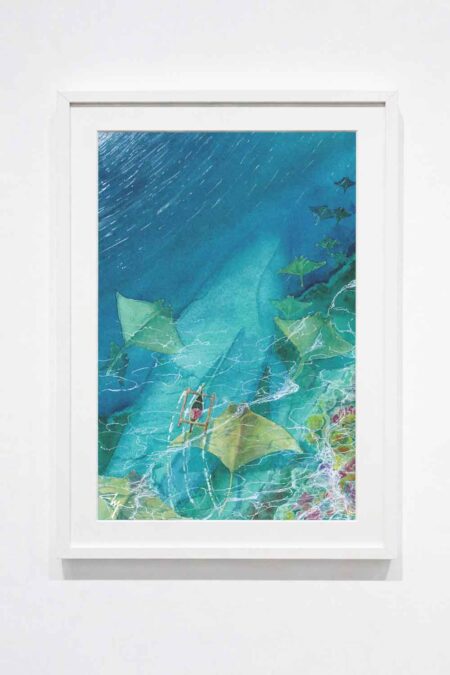 Tale From Manta Bay, Nusa Penida Bali, Watercolor Fine Art Print