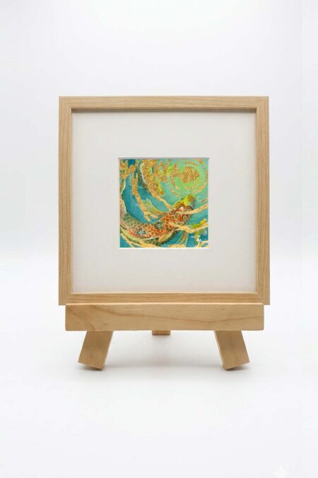 Koi and Moon, Watercolor Artwork