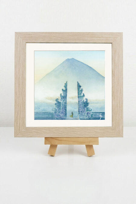 Pura Gunung Lempuyang, Bali, Watercolor Artwork