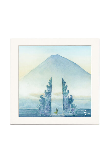 Pura Gunung Lempuyang, Bali, Watercolor Artwork