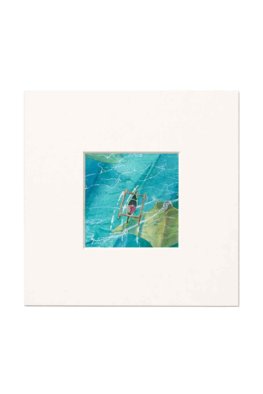 Tale From Manta Bay, Nusa Penida Bali, Watercolor Fine Art Print