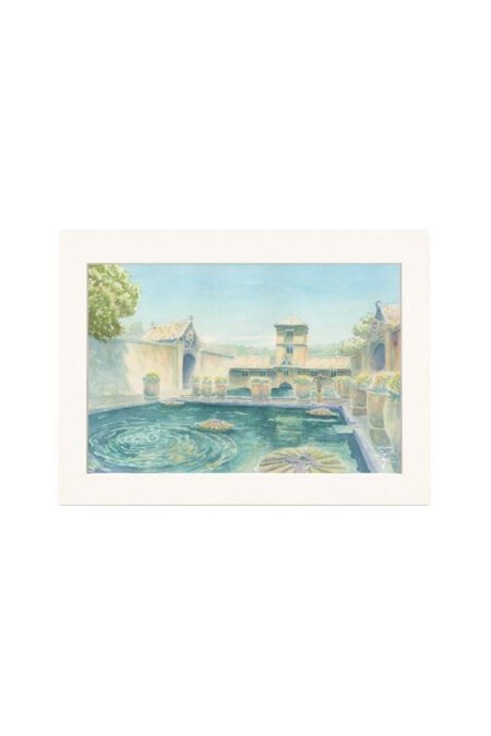 Taman Sari, Yogyakarta, Indonesia, Watercolor Fine Art Painting